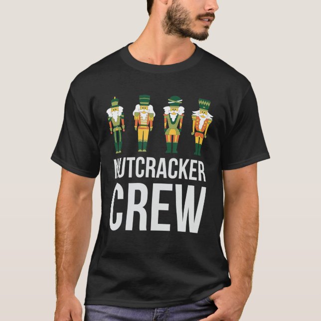 Nutcracker Crew Family Matching Pajamas Julafton B T Shirt (Framsida)