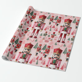 Nutcracker Cute Rosa Grönt Röd jul Presentpapper