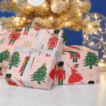 Nutcracker Cute Rosa Julafton Papper Presentpapper<br><div class="desc">Nutcracker Cute Rosa Julafton Papper</div>