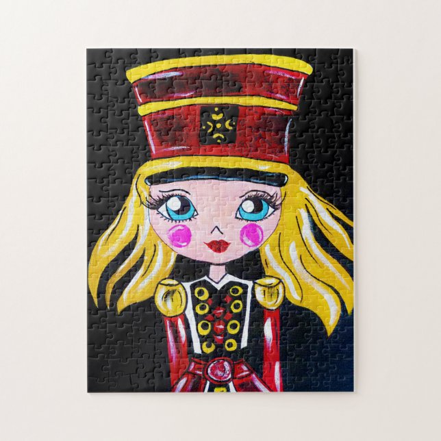 Nutcracker Dam med streck Pussel (Vertikal)