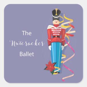 Nutcracker Dance Ballet Performance Grattis Fyrkantigt Klistermärke