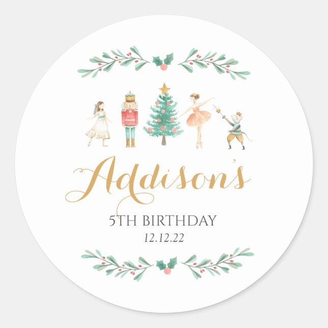 Nutcracker-dekal, sockerplommondekalk runt klistermärke (Framsida)