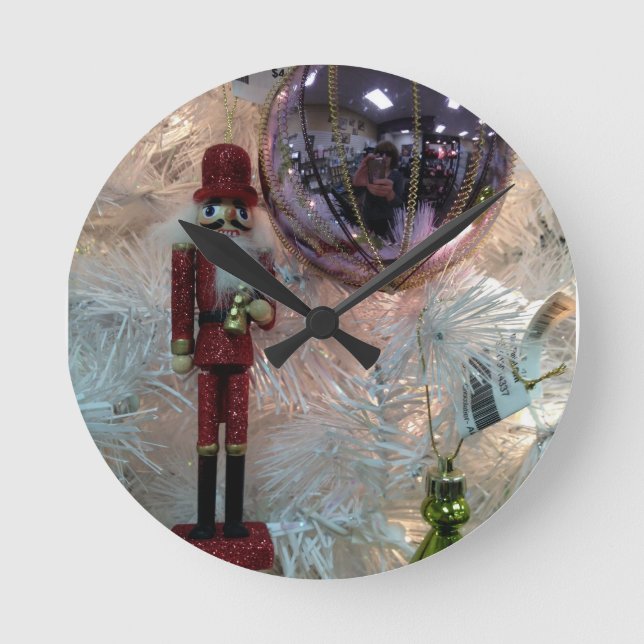 NUTCRACKER/DEKORATIONER CHRISTMAS CLOCK RUND KLOCKA (Framsida)