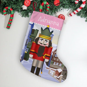 Nutcracker, den bayerska tyska Rosan Personlig Liten Julstrumpa