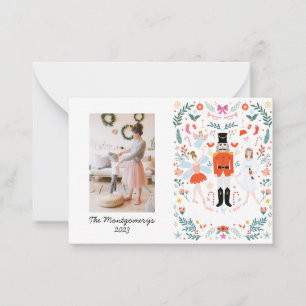 Nutcracker Design Photo Jul-Helgdag Card Anteckningskort