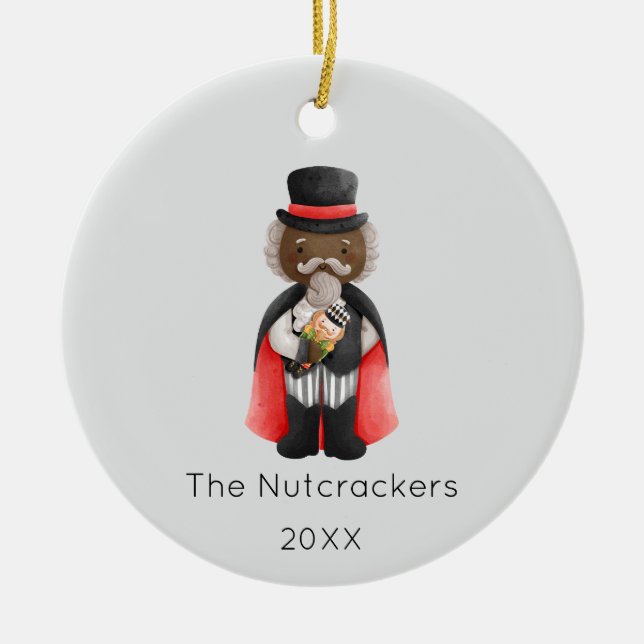 Nutcracker Drosselmeyer julfoto Julgransprydnad Keramik (Framsidan)