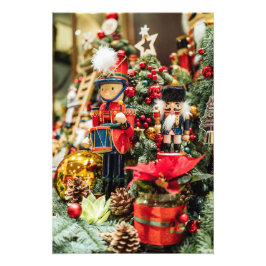 Nutcracker Drummer Figurer julmur Art Fototryck