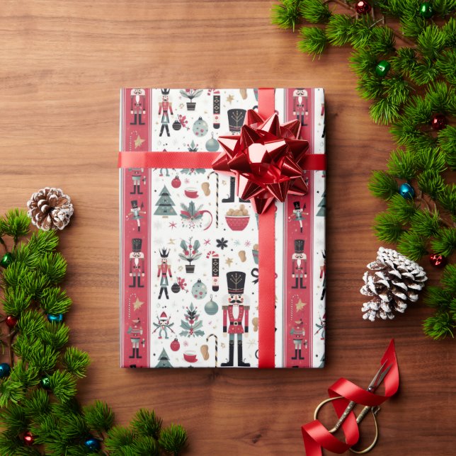 Nutcracker Elegance: Festive Gift Wrapping Papper Presentpapper (Julgåva)