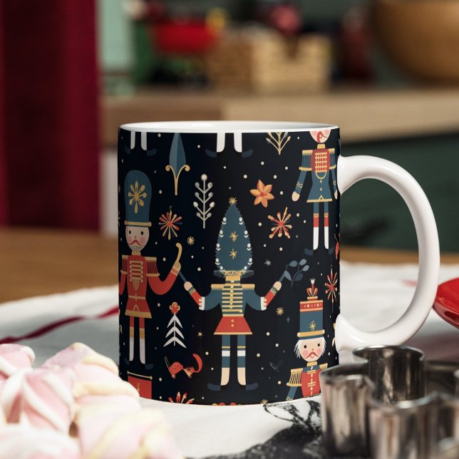 Nutcracker Elegance Festive Mönster Collection" Kaffemugg (Skapare uppladdad)