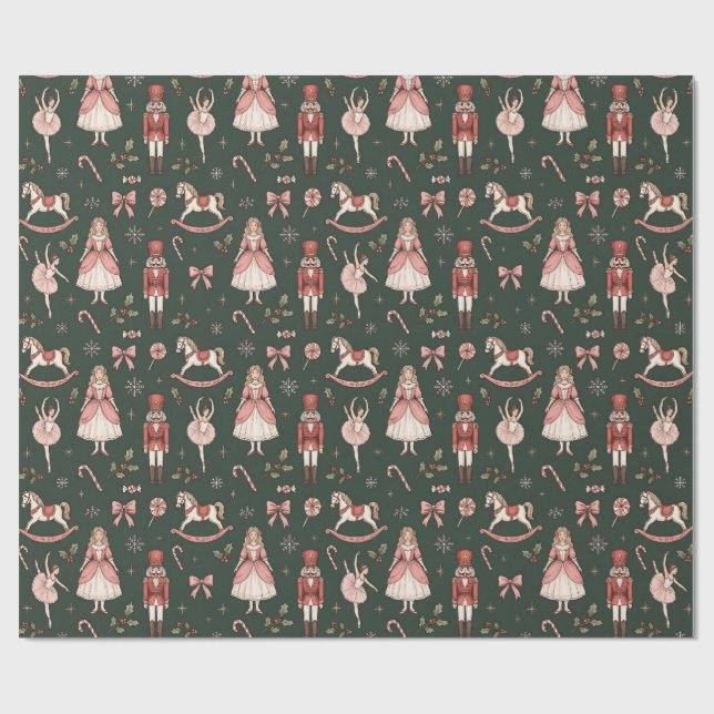 Nutcracker  Elegant Ballet Christmas Presentpapper (Platt)