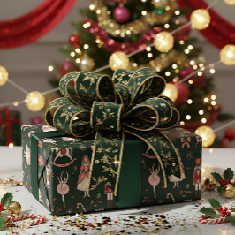 Nutcracker  Elegant Ballet Christmas Presentpapper