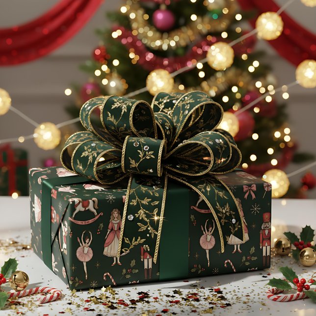 Nutcracker  Elegant Ballet Christmas Presentpapper (Skapare uppladdad)