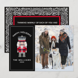 Nutcracker-Eleganten Red Black Photo Kort