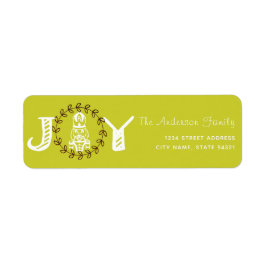 Nutcracker-etikett, Grönt Returadress Etikett