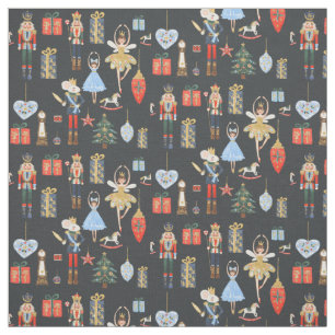 Nutcracker Fabric-Mörk Tyg