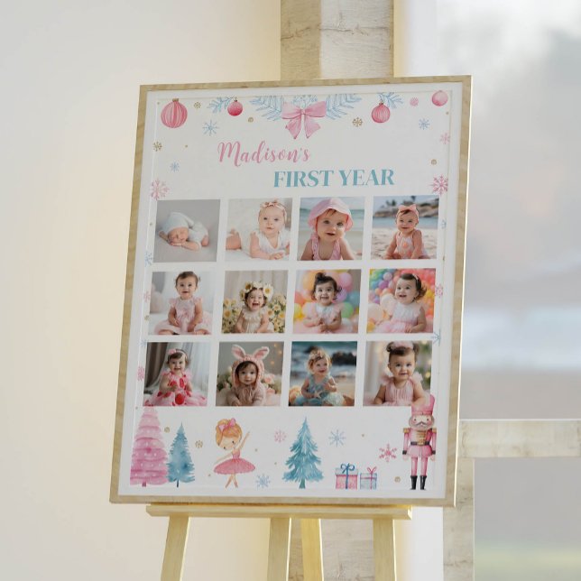 Nutcracker Fairy Birthday Photo Milestone Poster (Skapare uppladdad)