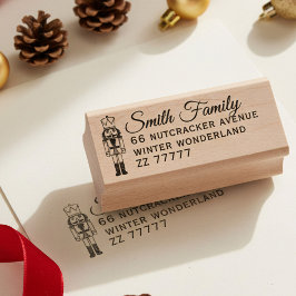 Nutcracker Family Namn Returadress Rubber Frimärke Stämpel