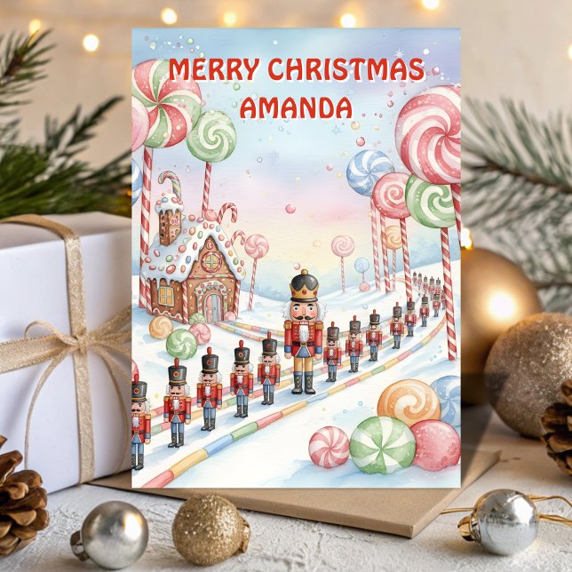 Nutcracker Fantasy Land Kids Christmas Card Helgkort (Skapare uppladdad)