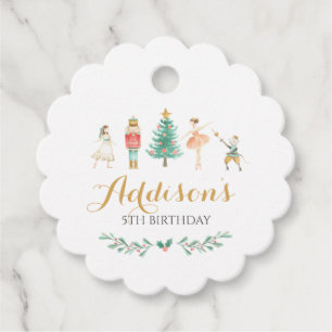 Nutcracker Favor Tag, Socker Plum Fairy Favor Tag Gåvor Etiketter