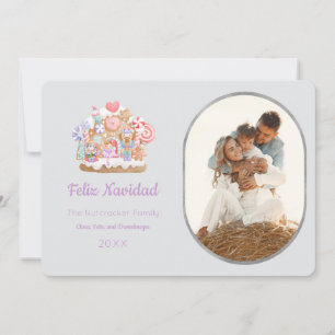 Nutcracker Feliz Navidad Photo Greeting Card Inbjudningar
