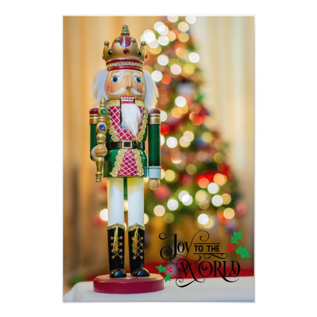 Nutcracker Figur, julglädjen till världen Fototryck (Framsidan)