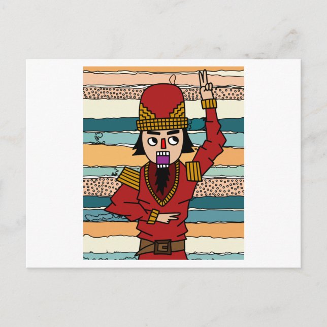 Nutcracker Figurer Walnut Vykort (Framsida)