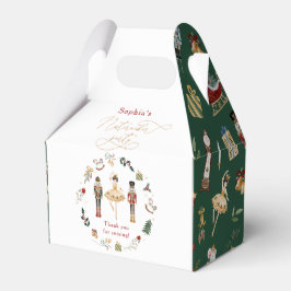 Nutcracker-födelsedagsfesten grönt guld presentaskar