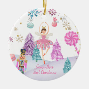 Nutcracker Första jul Ceramic Ornamic Julgransprydnad Keramik