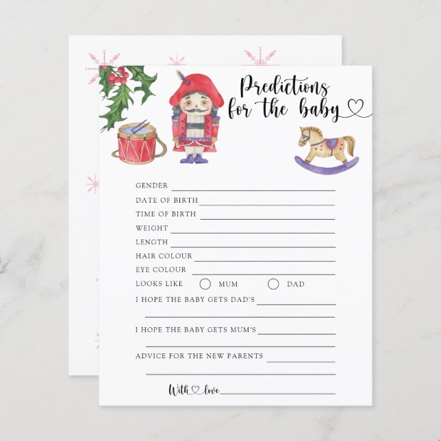 Nutcracker - förutsägelser och råd från baby (Fram/baksida)