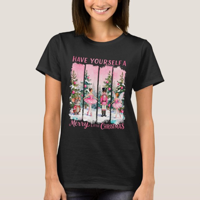 Nutcracker Friends Snow Globe Nk Coquette Bow Chri T Shirt (Framsida)