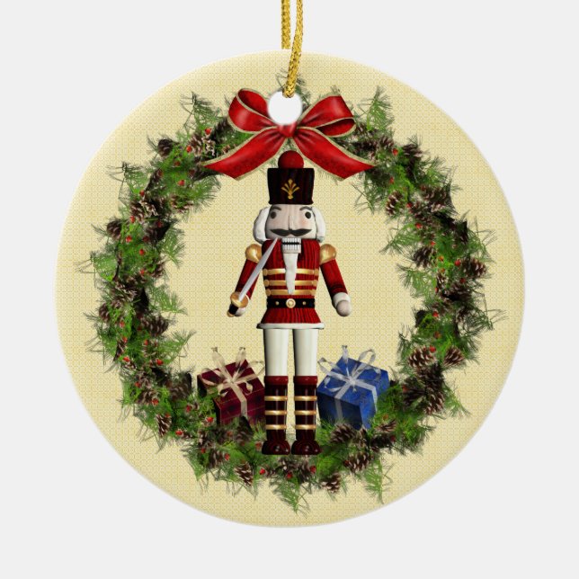 Nutcracker Fröhliche Weichnachten German Ornament (Framsidan)