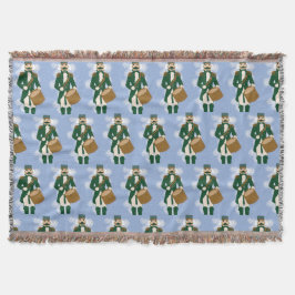 Nutcracker Frosted Blue Woven Blanket Filt