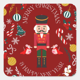 Nutcracker Fyrkantigt Klistermärke
