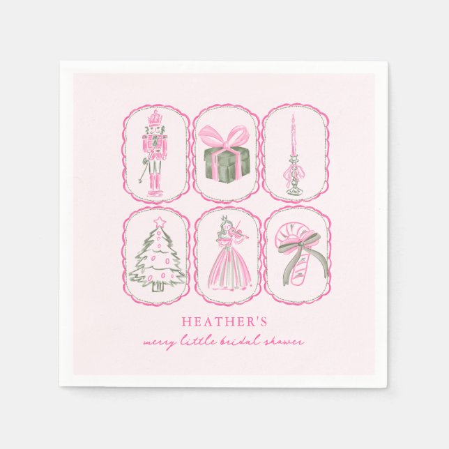 Nutcracker Girl A Merry Little Bridal Shower Pappersservett (Framsidan)
