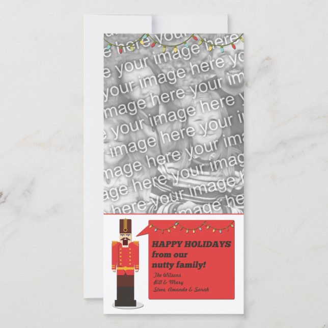 Nutcracker Glad helg, fotokortmall Julkort (Framsida)