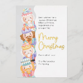 Nutcracker God jul Foil Helgdag Card