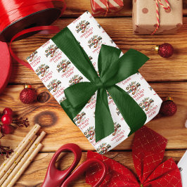 Nutcracker God jul Red Retro Typography Presentpapper