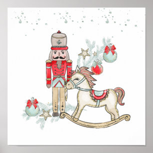 Nutcracker, gungande häst, baljväxter poster