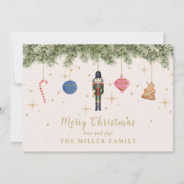 Nutcracker-Helgdag för platta Vågräna Julkort