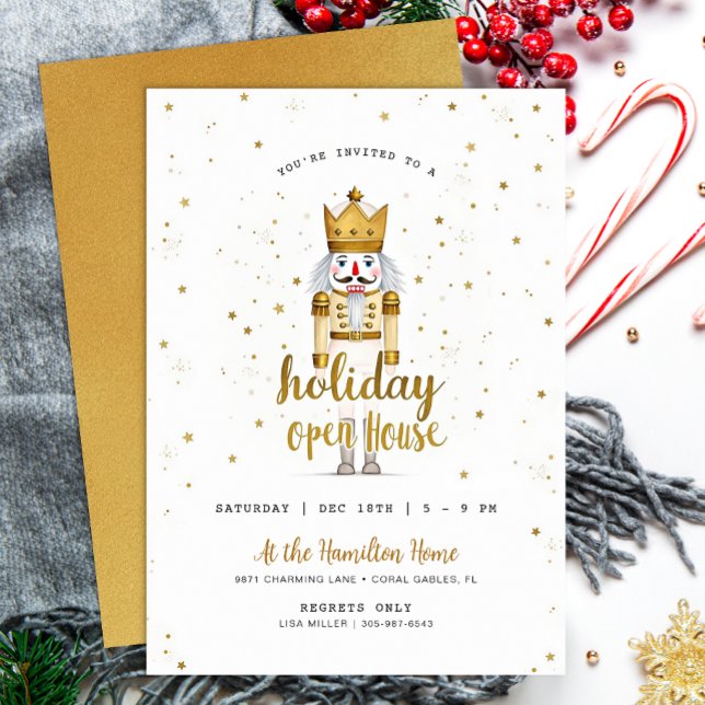 Nutcracker-Helgdag inbjudan till öppet hus (Holiday Open House Invitation)