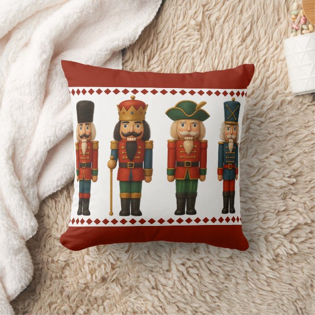 Nutcracker Helgdag Parad jul Dekorativ kudde (Filt)