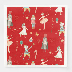 Nutcracker-Helgdag Red Pappersservett