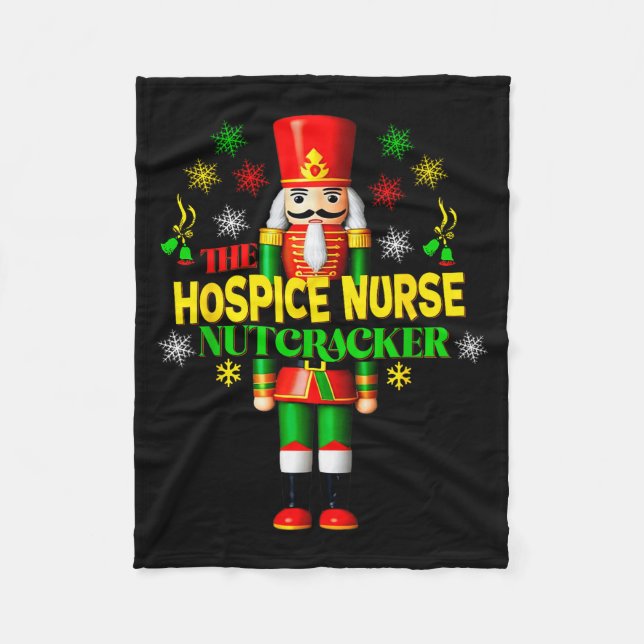 Nutcracker Hosce Nurse Festive Christmas Holiday S Fleecefilt (Framsidan)