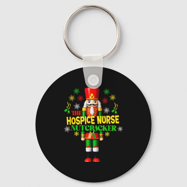 Nutcracker Hosce Nurse Festive Christmas Holiday S Nyckelring (Framsida)