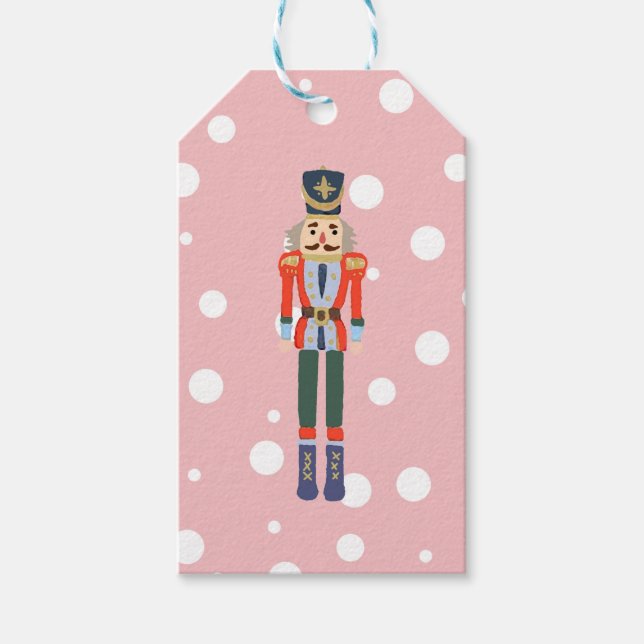 Nutcracker Illustration jul Design Classic Presentetikett (Framsidan)