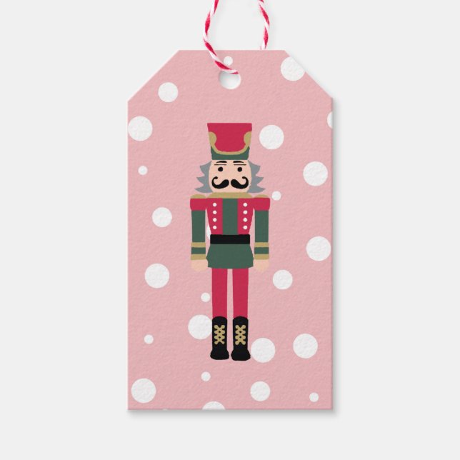 Nutcracker Illustration jul Design Classic Presentetikett (Framsidan)