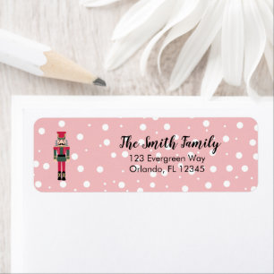 Nutcracker Illustration-juladressetikett Returadress Etikett
