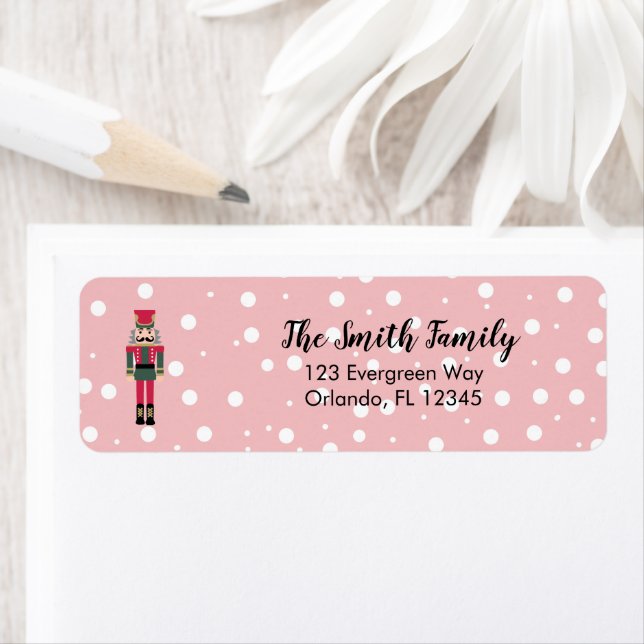 Nutcracker Illustration-juladressetikett Returadress Etikett (Insitu)