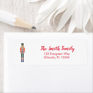Nutcracker Illustration-juladressetikett Returadress Etikett