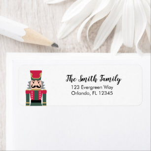 Nutcracker Illustration-juladressetikett Returadress Etikett